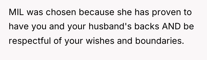 MIL was chosen because she has proven to have you...