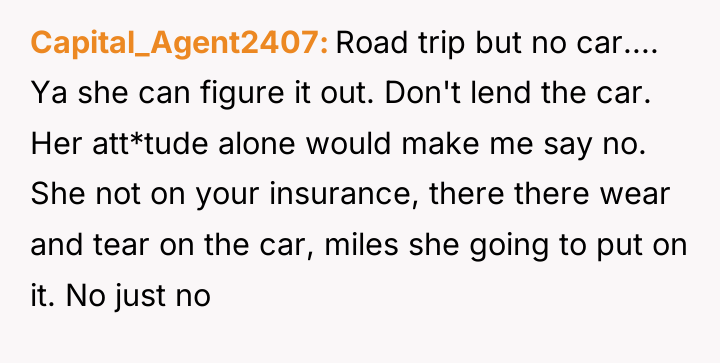 Capital_Agent2407 Road trip but no car.... Ya she can figure...