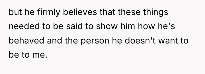 but he firmly believes that these things needed to be...
