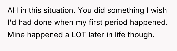 AH in this situation. You did something I wish I'd...