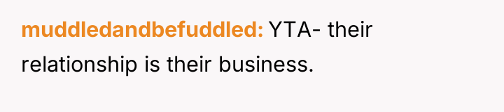muddledandbefuddled YTA- their relationship is their business.