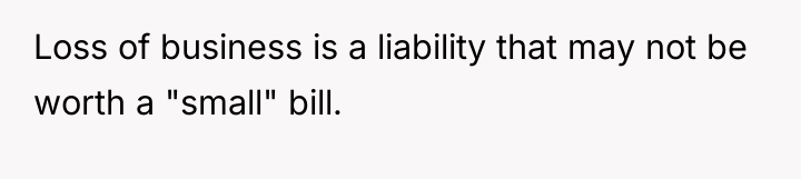 Loss of business is a liability that may not be...