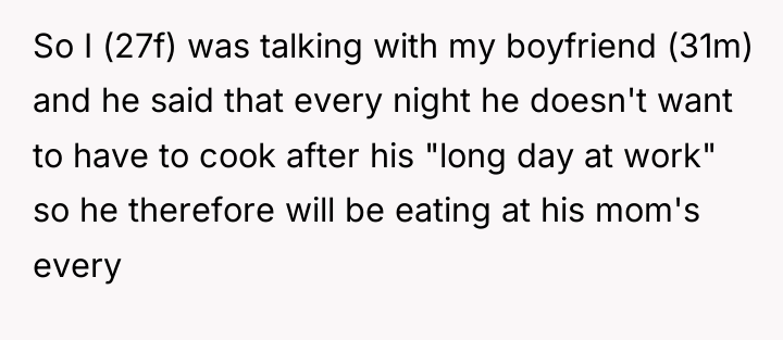 So I (27f) was talking with my boyfriend (31m) and...