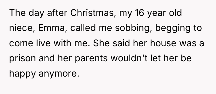 The day after Christmas, my 16 year old niece, Emma,...