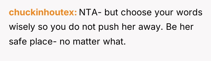chuckinhoutex NTA- but choose your words wisely so you do...