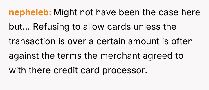 nepheleb Might not have been the case here but... Refusing...