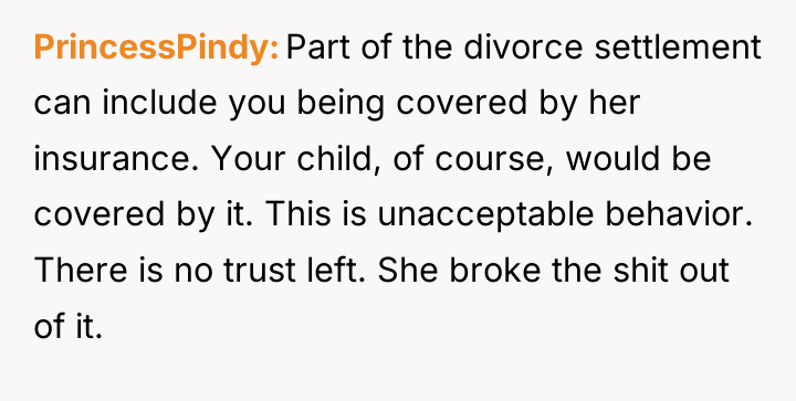PrincessPindy Part of the divorce settlement can include you being...