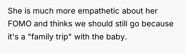 She is much more empathetic about her FOMO and thinks...