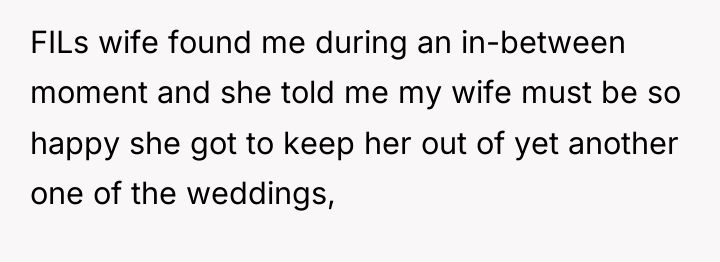 FILs wife found me during an in-between moment and she...