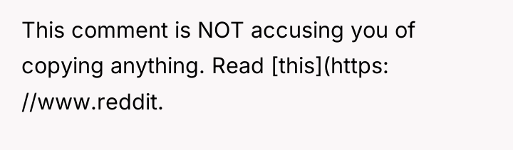 This comment is NOT accusing you of copying anything. Read...