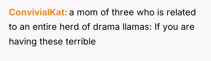 ConvivialKat a mom of three who is related to an...