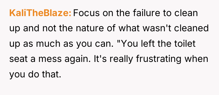 KaliTheBlaze Focus on the failure to clean up and not...