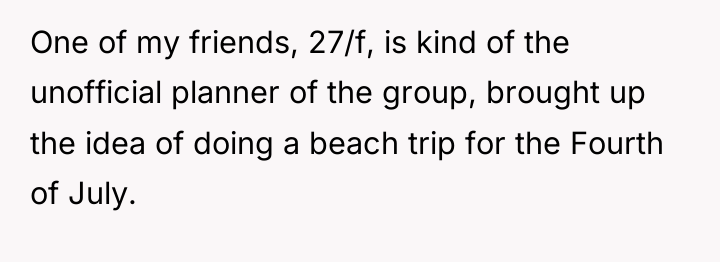 One of my friends, 27/f, is kind of the unofficial...