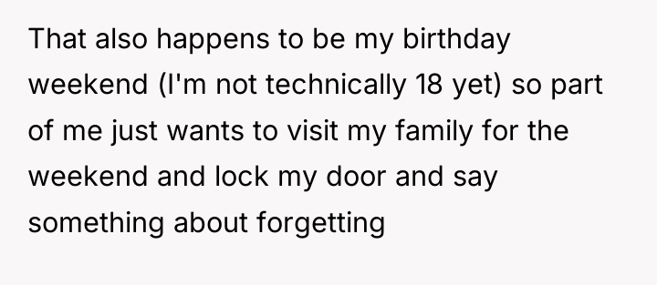 That also happens to be my birthday weekend (I'm not...
