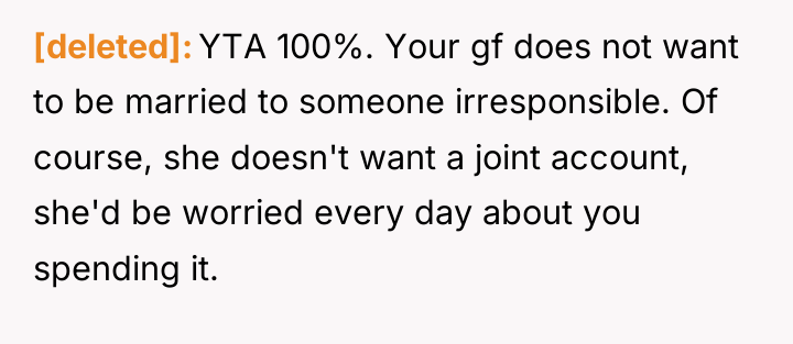 [deleted] YTA 100%. Your gf does not want to be...