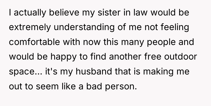 I actually believe my sister in law would be extremely...