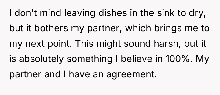 I don't mind leaving dishes in the sink to dry,...