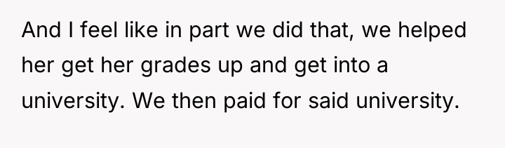 And I feel like in part we did that, we...