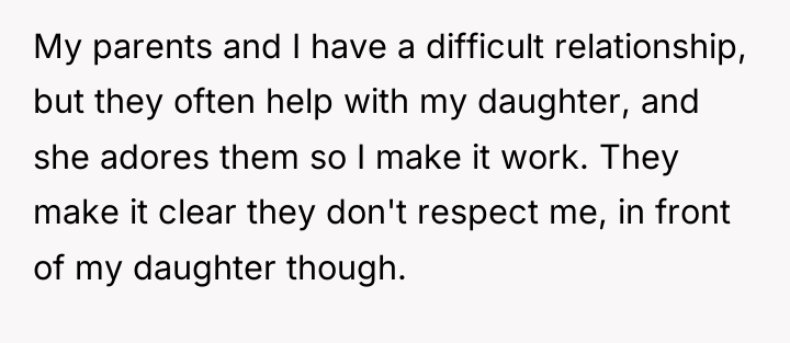 My parents and I have a difficult relationship, but they...
