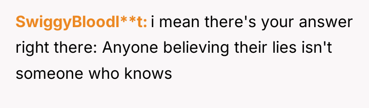 SwiggyBloodl**t i mean there's your answer right there: Anyone believing...