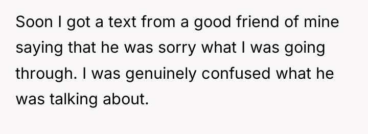 Soon I got a text from a good friend of...