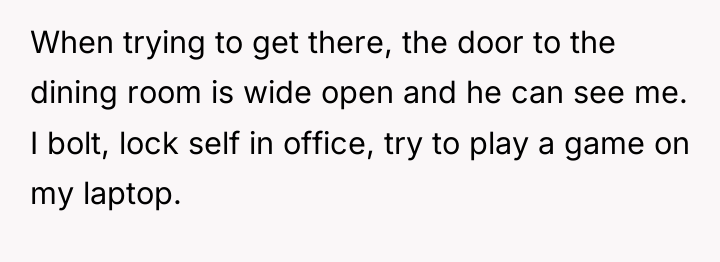 When trying to get there, the door to the dining...