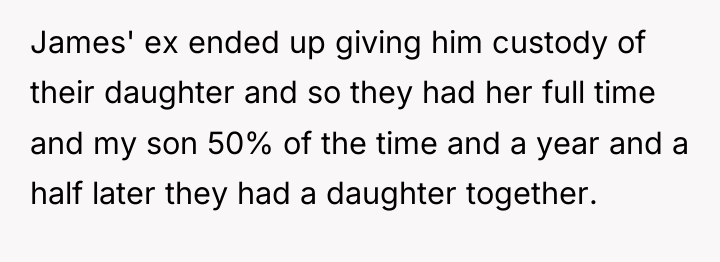 James' ex ended up giving him custody of their daughter...