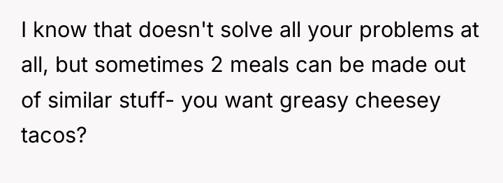 I know that doesn't solve all your problems at all,...