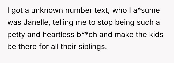 I got a unknown number text, who I a*sume was...