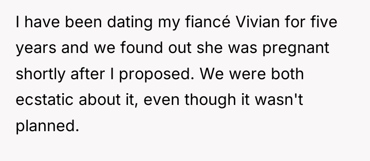 I have been dating my fiancé Vivian for five years...