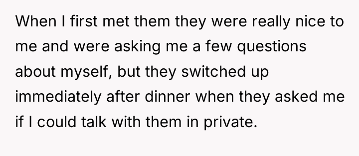 When I first met them they were really nice to...