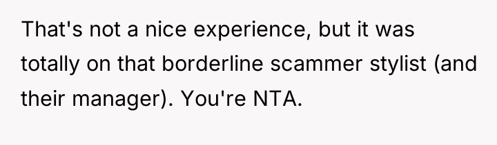 That's not a nice experience, but it was totally on...