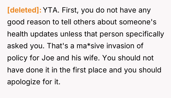 [deleted] YTA. First, you do not have any good reason...