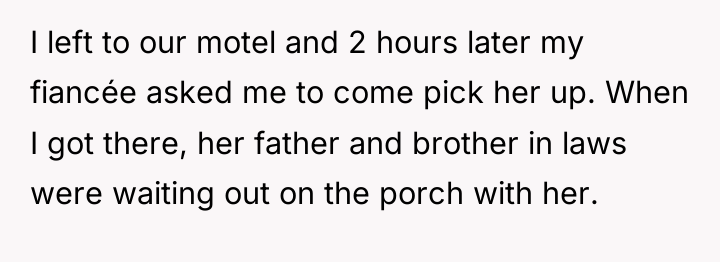I left to our motel and 2 hours later my...