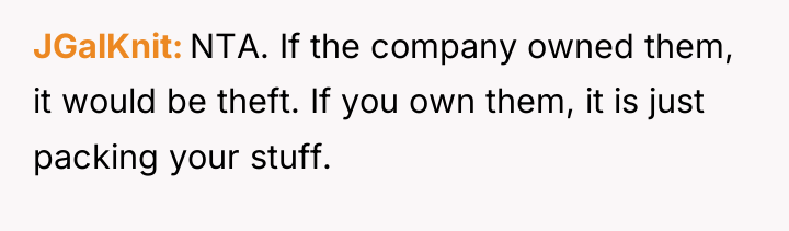 JGalKnit NTA. If the company owned them, it would be...
