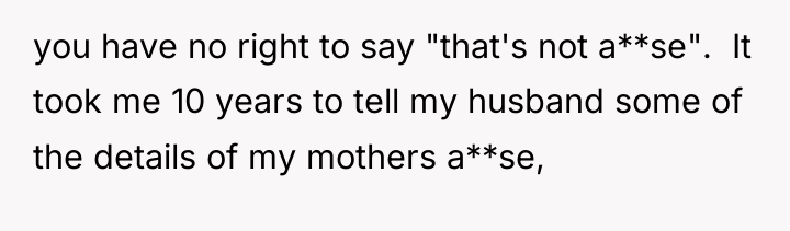 you have no right to say "that's not a**se". ​...