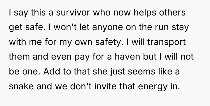 I say this a survivor who now helps others get...