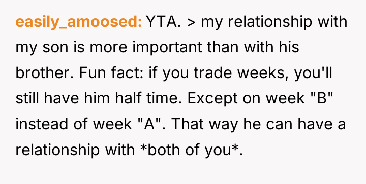 easily_amoosed YTA. > my relationship with my son is more...