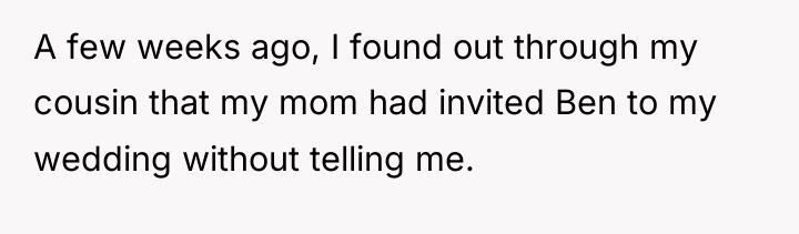 A few weeks ago, I found out through my cousin...