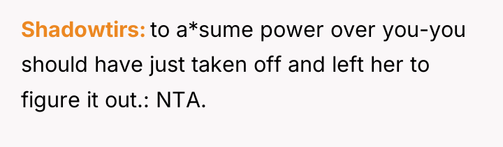 Shadowtirs to a*sume power over you-you should have just taken...
