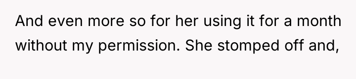 And even more so for her using it for a...