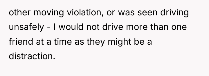 other moving violation, or was seen driving unsafely - I...
