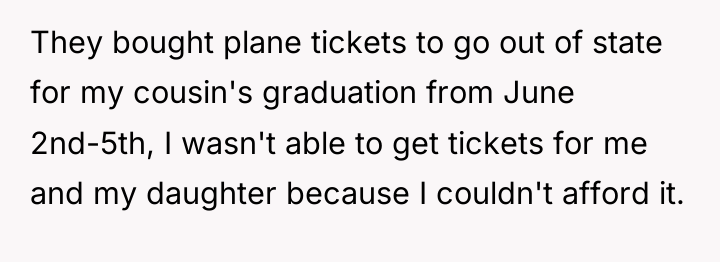 They bought plane tickets to go out of state for...