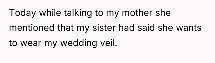 Today while talking to my mother she mentioned that my...