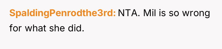 SpaldingPenrodthe3rd NTA. Mil is so wrong for what she did.