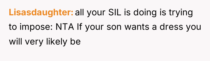 Lisasdaughter all your SIL is doing is trying to impose:...