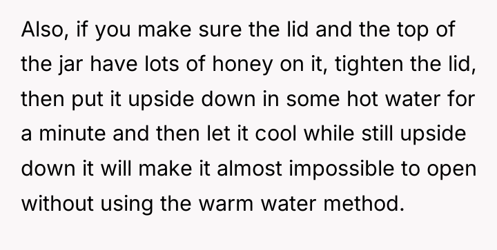 Also, if you make sure the lid and the top...