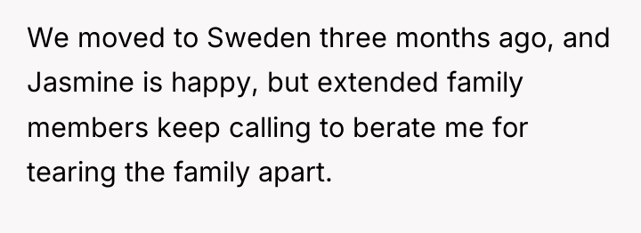We moved to Sweden three months ago, and Jasmine is...
