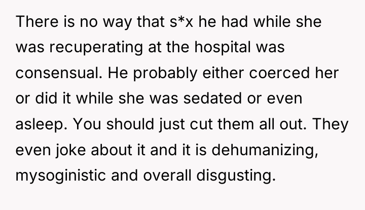 There is no way that s*x he had while she...