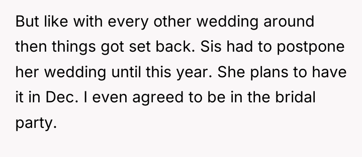 But like with every other wedding around then things got...